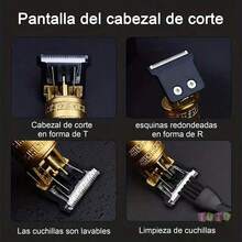 1 Pieza Cortapelos EléCtrico Recargable Tipo C Con Pantalla Digital, Juego De Cortapelos Profesional Para Hombre, Afeitadora EléCtrica, Recortadora De Pelo InaláMbrica, BateríA De Litio Recargable Por Usb, Calidad De SalóN, Recortadora EléCtrica Para Barberos Y Uso DoméStico, DiseñO Elegante Y Duradero, Un Regalo Perfecto Para Barberos. - Bronce - Ver 6