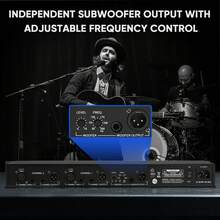 Home Audio System 15-Band Stereo Graphic Equalizer, Rack-Mount Dual-Channel Professional DJ Equalizer (With Subwoofer Output, Noise Reduction Function) (Model: EQX-215S) - US A Type Plug(110-127V) - View 5