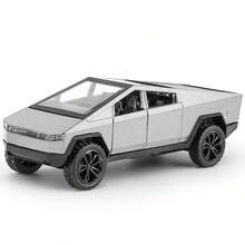 1:36 Cybertruck 皮卡车模型玩具，收藏级仿真锌合金回力模型车，压铸皮卡车装饰礼品 - 彩色 - 查看 4