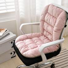 1 Stück super weiche Plüsch Stuhlauflage, Bürostuhlkissen mit Rückenlehne, verstärktes Design, perfekt für Lounge- und Schaukelstuhl.