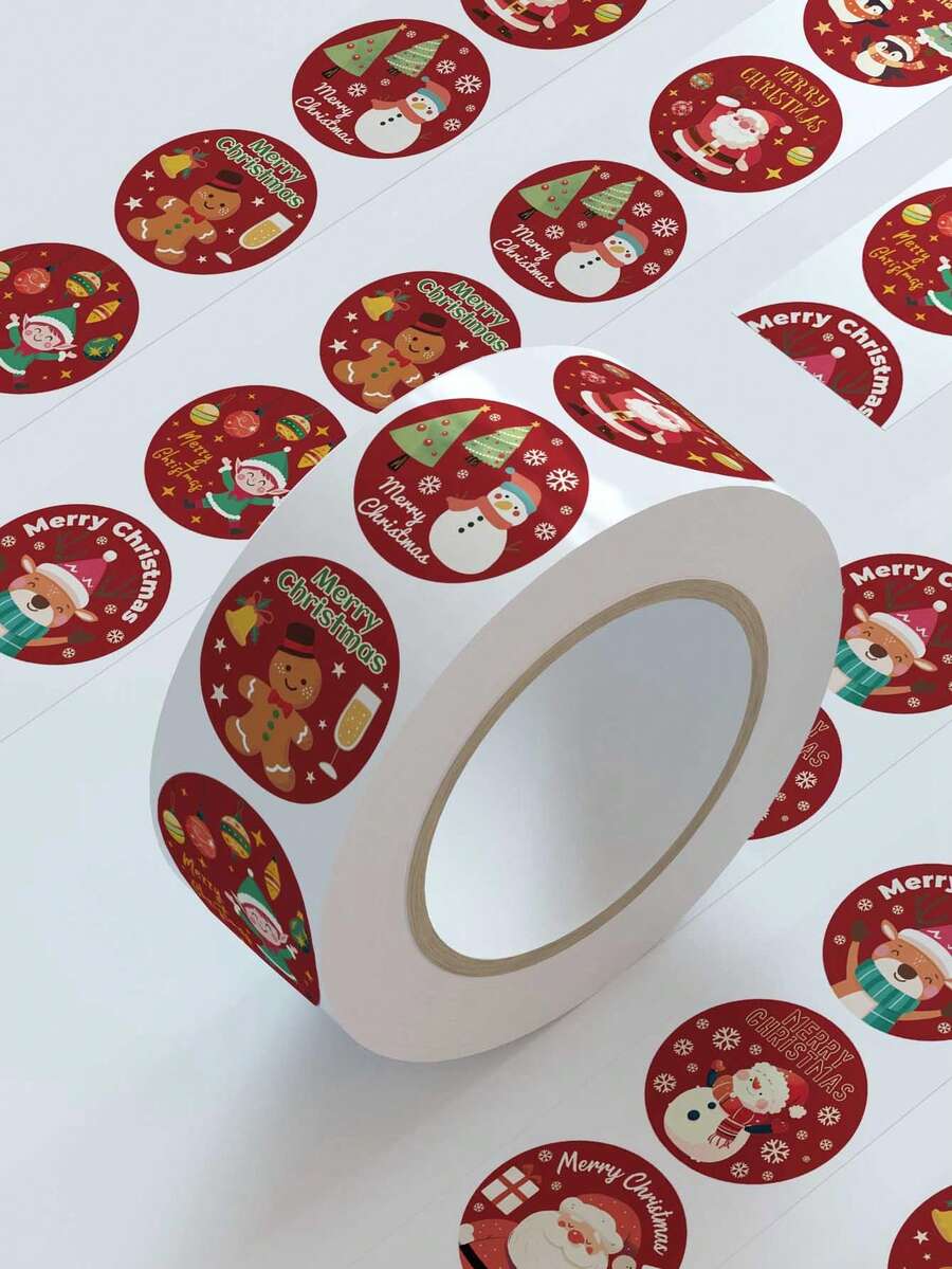 500/2500 Stücke Fröhliche Weihnachts Aufkleber für Kinder Laptops Sammelalbum Schreibwaren Geschenkbox Umschlag Siegelaufkleber Weihnachtsdekoration Geschenke Spielzeug
