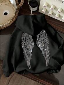 Y2K  Cool Style Fashion Casual Hoodie - màu đen - Xem 1