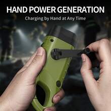 太阳能手摇电筒、多功能LED露营灯、应急灯、户外钓鱼灯、带挂钩的可充电ABS工作灯、便携式电筒 - 白光 - 查看 5