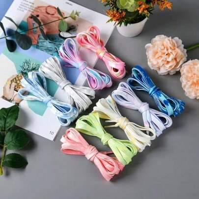 9 Pairs Shoelaces Gradient Colors Shoe Laces In For Sports Shoes Boots Sneakers Skates