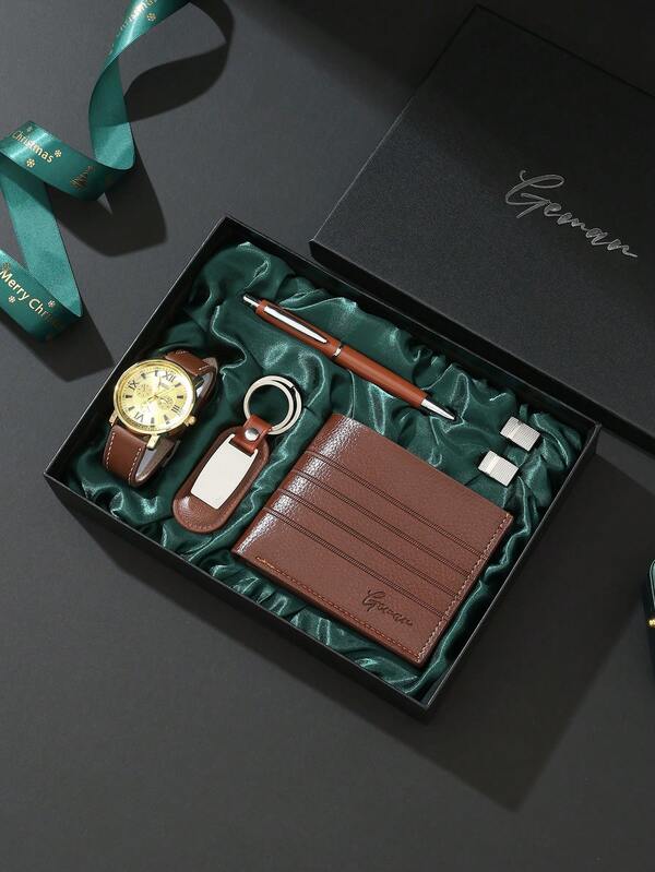 Men's Watch Gift Set, Business Gift Box, Fashion Wallet, Father's Day Gift For Dad, Personalized Gift, Valentine's Day Gift For Husband/Boyfriend, Birthday Gift, Graduation Gift For Friends/Teachers/Students, Opening Ceremony Gift