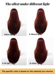 Peruci elegante și respirabile, de culoare vișinie, cu breton - păr sintetic lung, drept, rezistent la căldură - perfecte pentru festivaluri, petreceri și cadouri, festivaluri, Halloween, accesorii pentru peruci