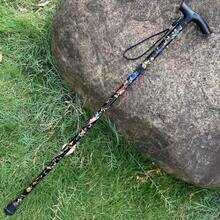 Foldable Hiking Pole, Aluminum Alloy Adjustable 5-Section Collapsible Walking Stick, Convenient For Outdoor Climbing, Trekking, Elderly Anti-Slip Cane