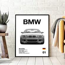 1 tấm áp phích xe hơi Đức BMW không khung kiểu dáng thẩm mỹ Bộ siêu xe sang trọng M8 M4 R8 RS6 Tranh vải bố treo tường trang trí nhà để xe Quà tặng - Nhiều màu - Xem 17