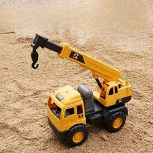 1 件建筑玩具系列套装，挖掘机、搅拌机、起重机、工程车辆、户外益智玩具套装，适合男孩和女孩的逼真玩具，生日、圣诞节、万圣节礼物