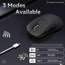 ATTACK SHARK X3 Wireless Gaming Mouse, 49g Ergonomic Computer Mouse, 3 Modes PAW3395 26K DPI Optical Sensor, 200-Hour Battery Life, Programmable Buttons, Suitable For PC/Laptop Gaming, Christmas Gift, Christmas Edition, Year-End Special (White/Black/Red/Purple) - Multicolor - View 12