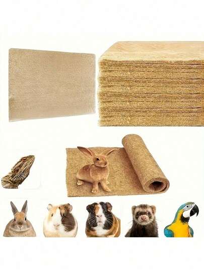 2pcs/5pcs Premium Super Absorbent Linen Cage Mats, Suitable For Rabbits, Hamsters And Guinea Pigs, Can Be Used As Rabbit Breeding Mats, Rabbit Hutch Mats, Guinea Pig Cage Mats, Small Animal Cage Mats, Seedling Mats, Planting Cloths, Plant Growth Mats, Hydroponics Planting Mats.