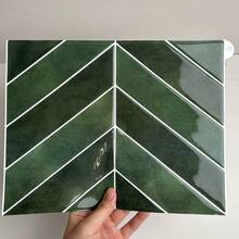WalDecoo 1/10 /20 件防水现代几何人字形图案 3D 纹理墙板 DIY 瓷砖，现代蜂窝墙贴，可移除自粘墙砖贴纸厨房浴室后挡板适用于节日布置
