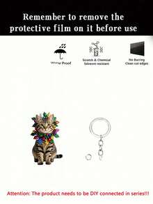 2D flach, 1 süße Tabby Katze Weihnachtsdekoration - 2D flache Acryl-Hängezier mit Tabby Katzen Gesicht, farbigem Halsband und ausdrucksstarken Augen, leicht, geeignet für Zuhause, Büro, Auto, Partys - keine Stromversorgung nötig, mit Ring zum einfachen Aufhängen, Weihnachtsbaum und Feiertags-Deko mit Tabby Katze, Heim- und Bürodekoration, witziges Design, handgemachte Optik, für Tierliebhaber, 2D flach [Dieses Produkt erfordert manuelle Installation.] Geschenk