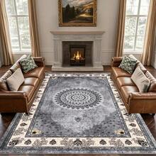 Una alfombra de área, recientemente actualizada a una especificación de alto peso de 950g/m², presenta un diseño de textura de terciopelo denso que mejora significativamente la comodidad bajo los pies. Cuenta con propiedades antidecoloración y antiabrasión, con partículas antideslizantes reforzadas en la parte inferior para mejorar el agarre y garantizar la estabilidad sin desplazamiento. Alfombra de cocina - Multicolor - Ver 4