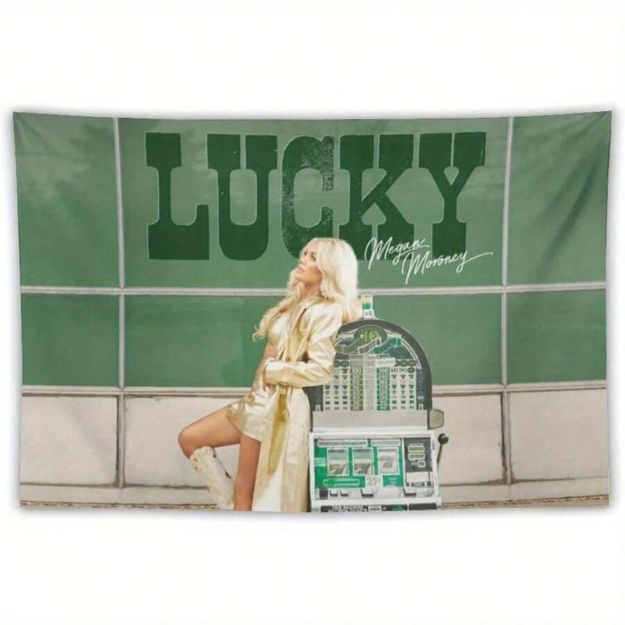 1pc Megan Music Moroney Tapestry Cover Wall Art For Bedroom, College Dorm, And Home Decor Decorative Hanging Banner - Nhiều màu - Xem 1