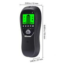 Stud Finder Wall Scanner, 5 In 1, Electronic Wall Stud Detector With Smart Sensor, High-Definition LCD Display And Audio Alarm, For The Center And Edge Of Metal, AC Wire, Joists, Pipes, Black - US A Type Plug(110-127V) - View 10