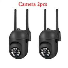 2个1080P高清WiFi安防摄像头，带夜视、聚光灯和扬声器 - 双向语音、移动侦测、360°云台旋转/变焦，适用于室内/室外家庭安防，兼容Alexa，适合儿童、老人和宠物，室内安防 | 现代安防系统 | 无线连接室内/室外监控摄像头