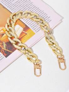 亚克力装饰手提包肩带铝合金扁平链条带配金属扣 15 英寸手提包链条带替换钱包手拿包手柄金属钱包链条包腕带适用于钱包手提包 DIY 工艺品 - 彩色 - 查看 18