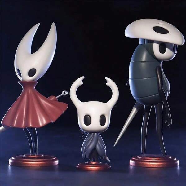 1 pieza Figura de escritorio del Rey Pálido Avispón, Juego de figuras de periféricos del Caballero Vacío Hornet, Pequeño Caballero Quirrel de Hollow Knight en caja