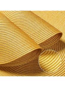 6pcs 15 Inch Round Woven PP Placemats, Multi-Color Optional, Washable, Non-Slip And Heat-Insulating Table Mats, Suitable For Home Table Decoration And Holiday Parties