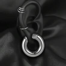 1pc Stainless Steel Fashion Round Ear Weights Hangers Ear Gauges Plugs Expander Piercing Body Jewelry Women Stretcher Earrings New