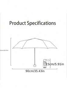 1pc Portable Mini Pocket Umbrella, Folding Umbrella For Rainy And Sunny Days, Mini Pocket Waterproof Portable Travel Umbrella, Parasol For Women With UV Protection, 2-In-1 Mini 60% Folding, Ultra-Light And Compact, Mini Travel Umbrella, Compact And Portable Umbrella For Sunny And Rainy Days, Sun Protection, 99% UV Protection, Suitable For Men And Women, Durable Structure, Sun And Rain Protection, A Must-Have For Back-To-School Season And Travel