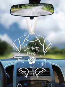 Upcoming 2026 Transparent Acrylic Decoration, Pregnancy Announcement, Gift For New Parents, Christmas Tree Hanging Decor, Gift For Expectant Parents, Baby Shower Gift, Home Decor Party Holiday Decoration - Clear - View 5