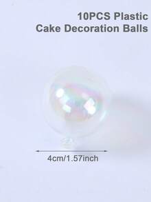 10 piezas de bolas de decoración de pastel transparentes y coloridas, bolas de deseos transparentes y coloridas para celebrar el cumpleaños, el nacimiento, el primer cumpleaños, decoración de cupcakes, decoración de pasteles DIY, perfectas para baby shower, revelación de género, boda, graduación, aniversario, decoración de pasteles, suministros para fiestas de cumpleaños, aniversario de boda y otras celebraciones