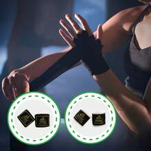 1 Pair Half Finger Punching Bag Gloves, Padded Hollow Palm Thickened Boxing Gloves, Unisex MMA Gloves With Wrist Wrap For Kickboxing, Muay Thai, Combat Fighting - Multicolor - View 13