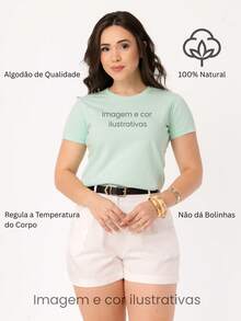 T-Shirt de Algodão Jesus com Aplicação de Pérolas