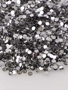 0.2cm/0.3cm/0.4cm/0.5cm平底水钻树脂仿钻装饰材料适用于水杯、玩具、手工DIY、鞋子、服装 - 透明灰色 - 查看 9