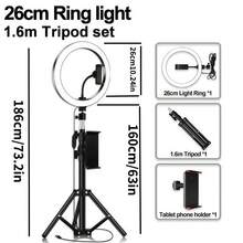 10-Zoll Selfie Ringlicht, Füllicht, Fotografie Licht mit Handyhalterung, drehbares Stativ und einstellbare 3-Farben Beleuchtung - USB betrieben, 126 LED Perlen, 360° flexibler Schwanenhals, Stativ und Handyhalter, USB betrieben (Batterie nicht enthalten). Ideal für Selfies, Videoaufnahmen, Vlogging, Livestreaming, Fotografie und Make-up.