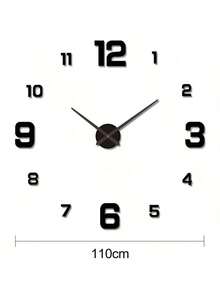 创意无框DIY墙贴时钟，静音数字时钟，适用于客厅、办公室装饰