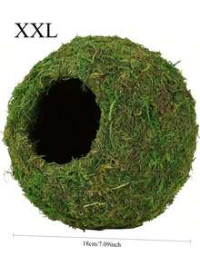 Mossy Caves, Artificial Green Moss Caves Hide For Pet Reptile Frogs And Snakes, Terrarium & Vivarium Decor, Crested Gecko Tank Decor (Woodland Green)