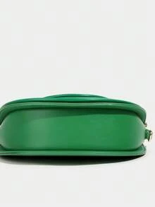 Noodle Element Handbag, Dumpling Shaped Crossbody Bag For Women, Saddle Bag - Green - View 8