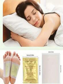 100pcs Natural Ginger Vinegar Foot Pads, Skin-Friendly Breathable Material, Suitable For Home And Travel, Ideal For Skincare Enthusiasts - Specification - View 9