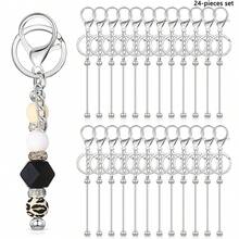 4/8/16/20/24-Piece Beaded Keychain Accessory - Detachable | DIY Creative Handmade Keychain Pendant | Girls' Fashion Accessory (4-Color Combination) - Chain Keychain - View 14
