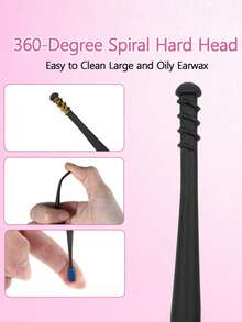 2pcs Silicone Ear Scoops, Earwax Cleaning And Massage God Ear Cleaner, Double-Headed Spiral Ear Scoops, Ear Picking Tools, Ear Picking Rods