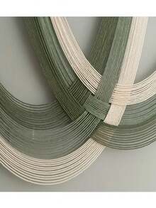 1 Stück gewebte Faser Wandbehang - Boho & minimalistisch Wohndekoration, gestreiftes Muster, horizontale Aufhängung, ohne Strom, geeignet für Schlafzimmer und Wohnzimmer, Innenbereich, Schlafzimmer Wanddekoration | Minimalistische Dekoration | Gewebte Textur, Gewebter Wandbehang, Grüner gewebter Wandbehang, Gewebte Wandkunst, Gewebter Wandteppich/Dekoration, Wandbehang Teppich/Dekoration, Groß/Extragroß Wandteppich - Verschiedenfarbig - Übersicht 7