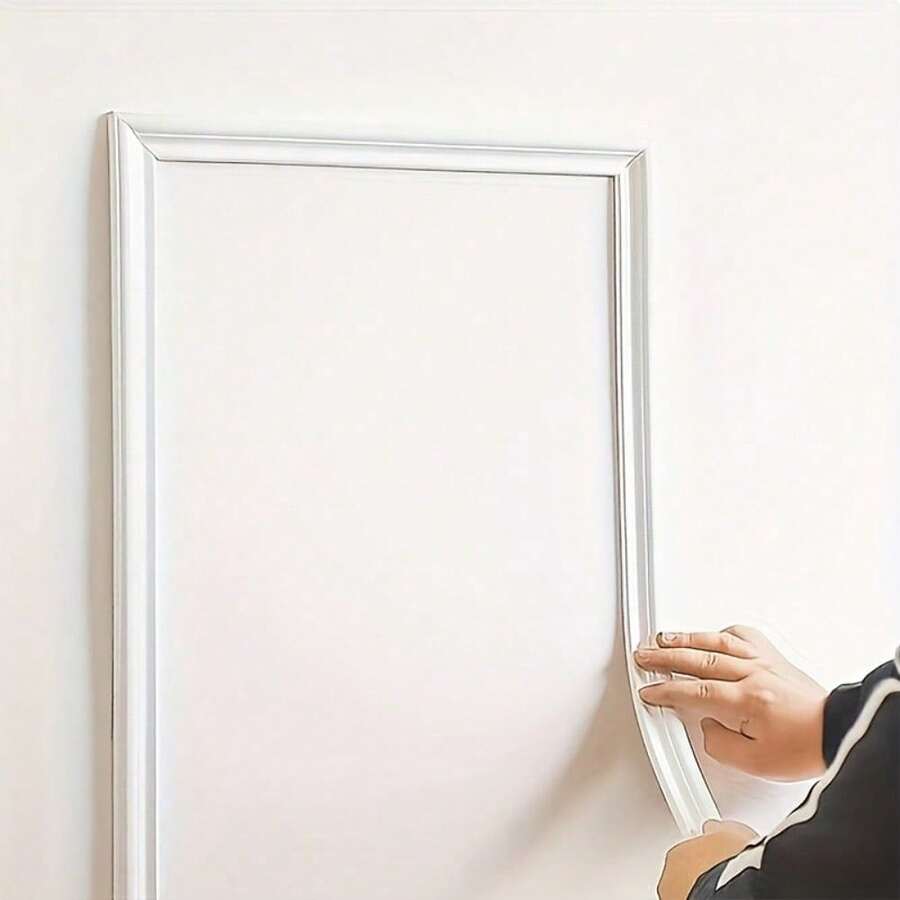 Self-Adhesive Waterproof PVC Embossed Wall Sticker - Flexible And Easy To Peel, Suitable For Doors, Tiles, Cabinets, Mirrors And DIY Home Decor Projects, Cabinet Edges | Self-Adhesive Strips