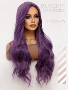 clouder Purple Extra Long Curly Wig 30 Inch Cosplay Wig Halloween Christmas Wig Elegant Soft Matte Hair Loose Curls Casual Outing Street Punk Wig Rock Wig Fluffy Natural Cool Girl Synthetic Heat-Resistant Fiber Wig Suitable For Women Daily Party Wig Music Festival Wig Avant-Garde College Style Wig Modern Fashion Gothic Wig - 紫色 - 查看 12