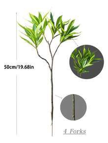 Cây cọ tre nhân tạo 50-133cm, cành cây Litsea giả, lá cây sung bằng nhựa, lá cọ giả trông như thật, cây lô hội giả, cây Dracaena dùng để trang trí nhà cửa, sân vườn, cửa hàng, văn phòng (không kèm chậu), 1 cây. - màu xanh lá - Xem 10
