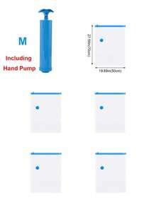 5 buc Sac de vidat convenabil, cu 1 pompă de aspirație, pentru organizator de casă, pilote, haine, îmbrăcăminte, pilote, pături, lenjerie de pat, Set de saci de depozitare în vid, Saci sigilați în vid, Sac de depozitare în vid, Sac de depozitare în vid, Saci de aer impermeabili prin compresie, economisind spațiu pentru călătorii, Organizatori de ambalare acasă