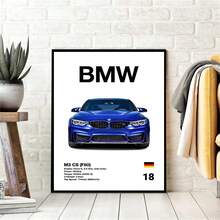 1 tấm áp phích xe hơi Đức BMW không khung kiểu dáng thẩm mỹ Bộ siêu xe sang trọng M8 M4 R8 RS6 Tranh vải bố treo tường trang trí nhà để xe Quà tặng - Nhiều màu - Xem 13