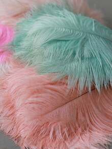 5Pcs/Lot 20-25cm Colorful Artificial Ostrich Feathers For Crafts Wedding Decoration Handicraft Accessories Table Centerpieces Carnival Plumas Decor - Multicolor - View 8