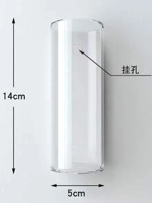 1 件/2 件/壁挂式亚克力水培花盆，室内装饰花瓶，悬挂式繁殖花盆容器 - 透明壓克力 - 查看 5