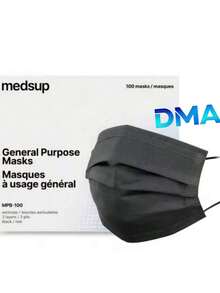 Cubrebocas Medsup Tricapa Termosellado 100 Piezas - Negro - Ver 8