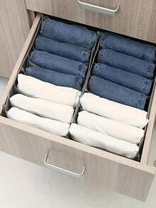 1 pièce Organisateur de vêtements pour armoire avec 7 compartiments, boîte de rangement à tiroirs pliable, organisateur de placard portable pour sous-vêtements, chaussettes, écharpes, leggings, t-shirts, jeans, rangement, stockage de vêtements pour la maison