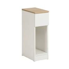 SoBuy Bedside Table With Drawer For Box Spring Bed, Sofa Table, Side Table, Narrow Telephone Table, Nightstand, Bedside Table, Black W X H X D Approx. 20 X 60 X 35 Cm FBT111 - 摩卡棕 - 查看 11