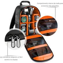 Mochila para cámara de fotografía profesional,Bolsa tipo para Almacenamiento con compartimento para computadora portátil,particiones ajustables,para cámaras,,, - Albaricoque - Ver 10